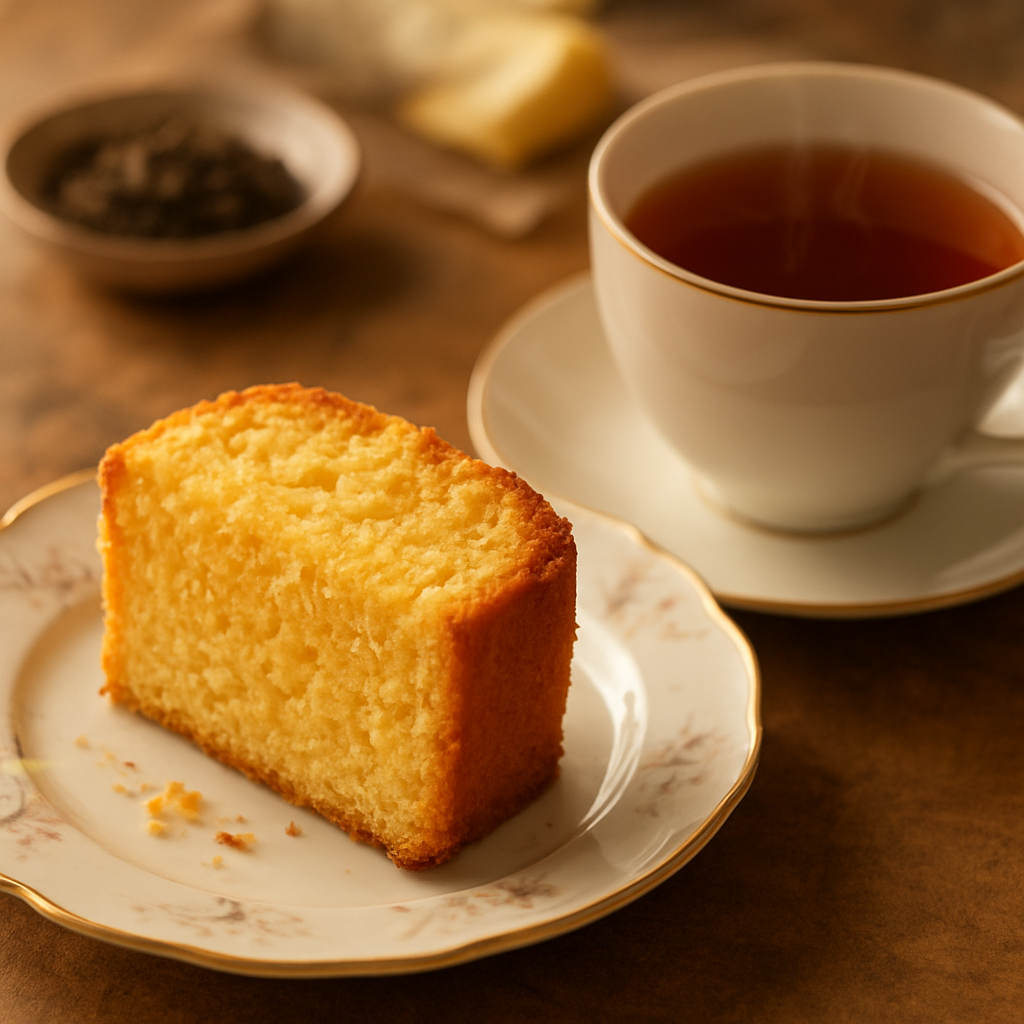 Tea time essentials: Cheese pound cake + Earl Grey. Pure bliss! ☕